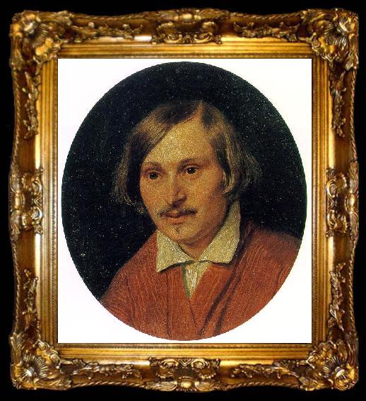 framed  Alexander Ivanov Portrait of Nikolai Gogol, ta009-2